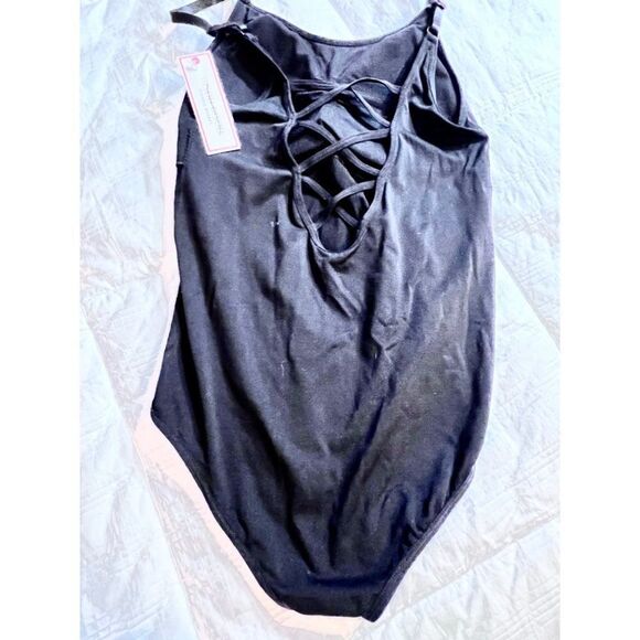 Bisou Bisou Criss Cross Back‎ Bodysuit One Piece Tank Top Undershirt Large - Picture 5 of 8